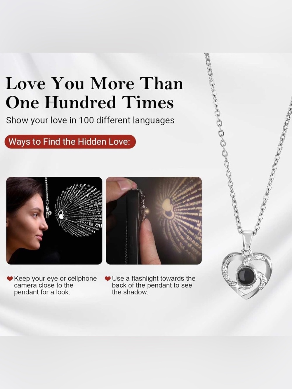 Eternal Love Apple Gift Box – Preserved Rose & “I Love You” Necklace Set - Picture 7 of 7